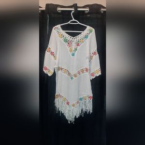 Crocheted boho Beach cover up